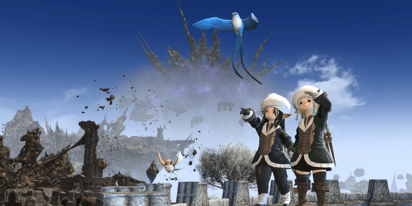 Alanta & Astrelle exploring the chruning mists.